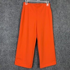 Loft Petites Wide Leg Pants Capris Women XXSP Red Pull On